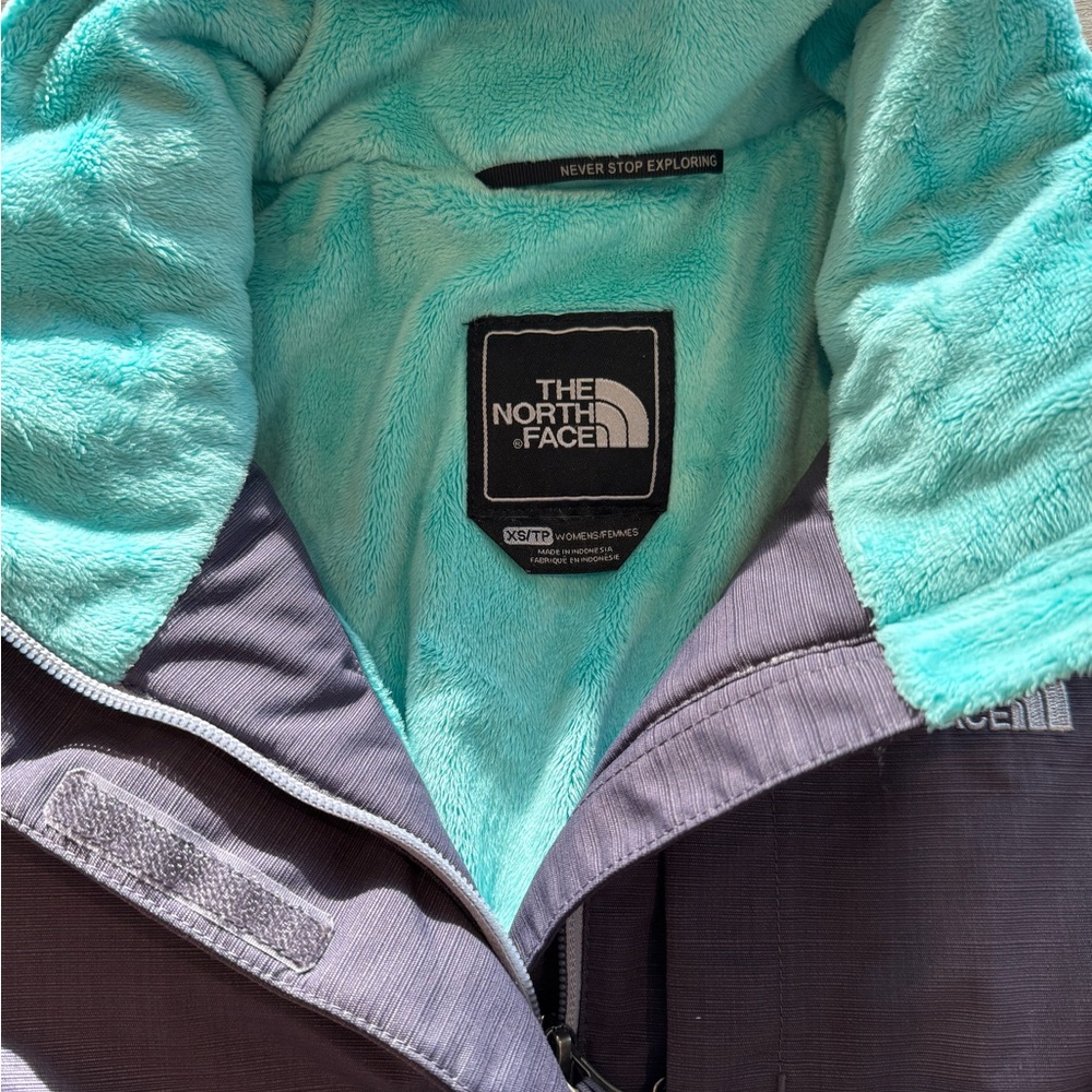 THE NORTH FACE Hyvent Women's Fleece Lined Winter Jacket Coat Purple Size XS - Picture 4 of 5
